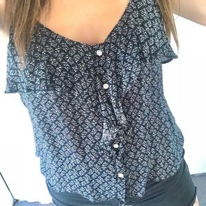 American Eagle Ruffle Top